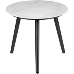 Vega Tavolino da esterno Sando piccolo ; 45x40.5 cm (ØxH); bianco/antracite; rotonda