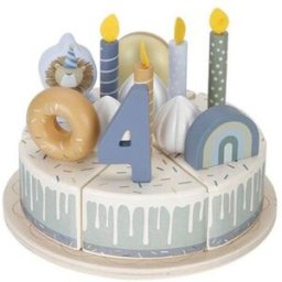 Torta di Compleanno di Legno Little Dutch Blu