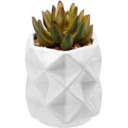 Pianta artificiale Laiba con vaso bianco; 9x13 cm (ØxH); verde/bianco