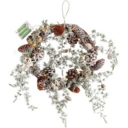 Ghirlanda decorativa con LED Amino; 40 cm (Ø); verde/marrone