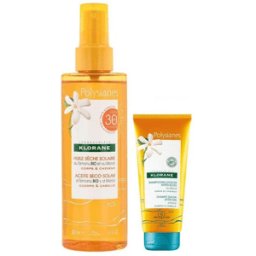 Klorane Polysianes Kit PROMO Olio Secco SPF 30 Protezione Corpo e Capelli 200ml + Shampoo Doccia Doposole 75ml