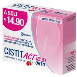 Linea Act Cistit Act Forte Urto Integratore Per Le Vie Urinarie 14 Bustine