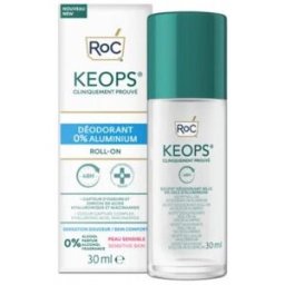 RoC Keops Deodorante Roll-On 0% Aluminium Anti-Odore e Sudorazione 30 ml