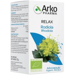 Arkopharma Relax Rodiola Integratore per Stanchezza Fisica e Mentale 45 Capsule