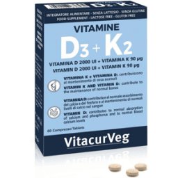 Pharmalife research Pharmalife Vitamine D3+K2 Integratore per Ossa Forti 60 Compresse