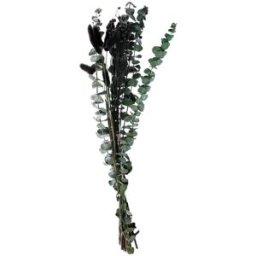 Mazzo di fiori secchi Benira; 51 cm (L); verde scuro/nero