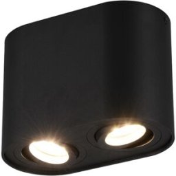 Trio Lighting Plafoniera 2 luci nera Cookie Trio