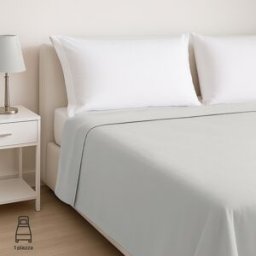 KASANOVA Lenzuolo piano singolo cotone percalle bianco