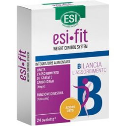 ESI Srl Esi Fit B Bilancia Assorbimento Azione Urto 24 Ovalette - Integratore Alimentare Assorbimento Grassi