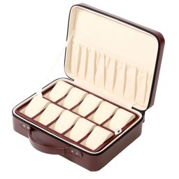 Valigetta 10 orologi in eco pelle
