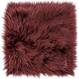 ERWIN M. Cuscino per sedia in pelliccia Bergen quadrato ; 40x40 cm (LxL); bordeaux; tinta unita, quadrata