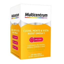 Multicentrum Cuore Mente Vista Boost con Omega-3 – 120 Mini Perle
