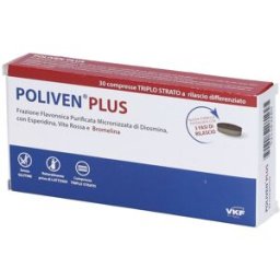 VKF ITALIA Srl Poliven Plus 30 Compresse - Integratore Benessere Microcircolo