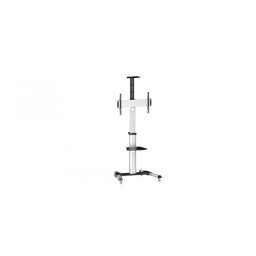 Staffa Tv/Monitor 37"/70" Da Terra Max50Kg Ruota 90 Carrello Ruote