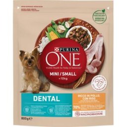 PURINA ONE Cane Dental Adult Mini Pollo e Riso 800G