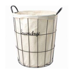 Trade Shop - Cesto Contenitore Porta Biancheria Tessuto Con Struttura In Metallo Bagno 10629 -