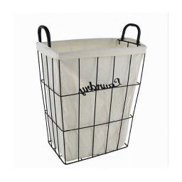Trade Shop - Cesto Contenitore Portabiancheria In Tessuto Con Struttura In Metallo Bagno 10630 -