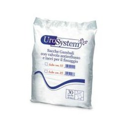 DESA PHARMA Srl UroSystem Sacche Gambali con Valvola Antireflusso Tubo 10 cm 30 pezzi