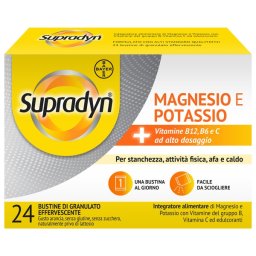 Supradyn Magnesio e Potassio 24 Bustine Integratore Alimentare Senza Glutine