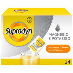 Supradyn Magnesio e Potassio, Integratore sport, con Vitamine B, Vitamina C e Minerali, 24 Bustine Effervescenti