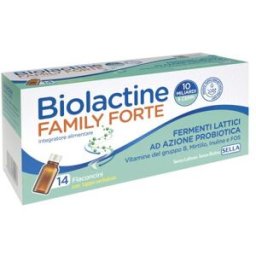 SELLA Biolactine Family Forte 10 Miliardi 14 Flaconcini - Integratore Fermenti Lattici