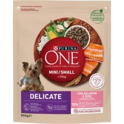 PURINA ONE Cane Delicate Adult Mini Salmone e Riso 800G