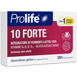 Prolife 10 Forte Integratore Fermenti Lattici Vivi 20 Capsule Vegetali