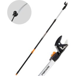 Fiskars UP86 - Forbicione da potatura telescopico professionale - Asta 240/400 cm + segaccio 45cm - Ø 32mm