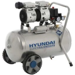 Hyundai KWU750-50L - Compressore aria elettrico silenziato oilless 50 lt - motore 1 HP