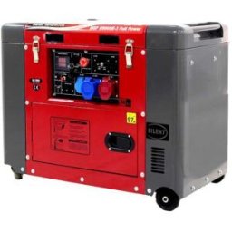 GeoTech-Pro DGP8500SE-3 - Generatore di corrente diesel silenziato carrellato con AVR 6.0 kW - Continua 5.5 kw Full-Power
