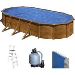 Gre Pacific Ovale 730x375x120cm - Piscina fuori terra in acciaio