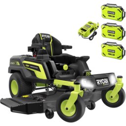 Ryobi ZTRX137 - Trattorino tagliaerba a batteria a raggio zero - 72V/30Ah - taglio da 137cm - 2in1