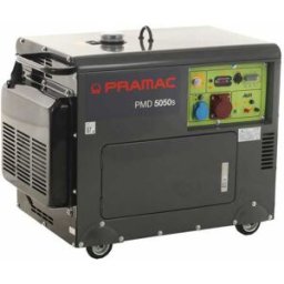 Pramac PMD5050s - Generatore di corrente carrelato diesel silenziato con AVR 3,6 kW - Continua 3.6 kW Trifase