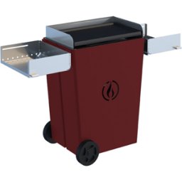 Linea VZ Party rosso - Barbecue pirolitico a pellet con ruote