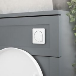 HudsonReed Placca di Comando WC Quadrata Cromata in ABS Finitura Cromata