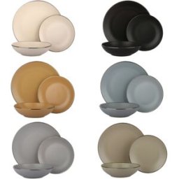 KASANOVA Servizio 18 piatti in Stoneware Sahara