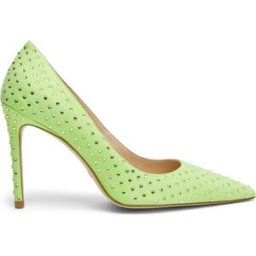 Stuart Weitzman Stuart Shine 100 Pump - Donna Neon Chartreuse/chrysolite 37