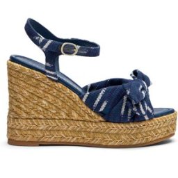Stuart Weitzman Sofia Espadrille Wedge - Donna Indigo/natural 38.5