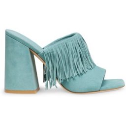 Stuart Weitzman Tia Fringe 100 Slide - Donna Cactus 36.5