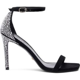 Stuart Weitzman Nudistcurve Royale 100 Sandal - Donna Black/clear 38