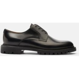 Scarosso Wooster Iii Black - Uomo Derbies Nero - Pelle Di Vitello Spazzolata 42,5