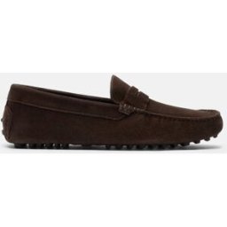 Scarosso Michael Brown Suede - Uomo Mocassini Con Gommini Marrone - Camoscio 42