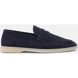Scarosso Luciano Blu Scamosciato - Uomo Mocassini Blu - Camoscio 42
