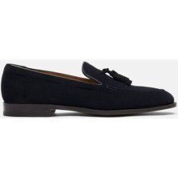 Scarosso Duccio Abisso Scamosciato Leggero - Uomo Mocassini Blu Scuro - Camoscio 42