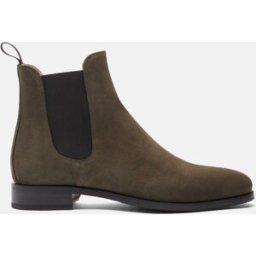 Scarosso Giancarlo Oliva - Uomo Chelsea Boots Verde - Camoscio 43.5