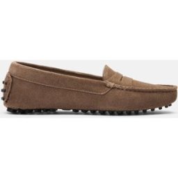 Scarosso Ashley Taupe Suede - Donna Mocassini Con Gommini Taupe - Camoscio 40