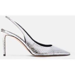 Scarosso Sutton Silver Elaphe - Donna Décolleté Argento - Elaphe 42
