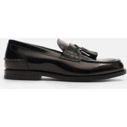 Scarosso Ralphine Black Bright - Donna Mocassini Nero - Pelle Di Vitello Spazzolata 36