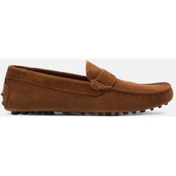 Scarosso Michael Cigar Suede - Uomo Mocassini Con Gommini Marrone - Camoscio 43