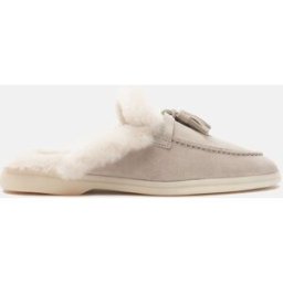 Scarosso Lucrezia Fur Sabbia Scamosciata - Donna Mules Sabbia - Camoscio & Pelliccia 36